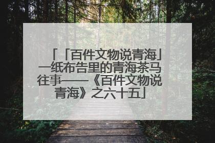 「百件文物说青海」一纸布告里的青海茶马往事——《百件文物说青海》之六十五