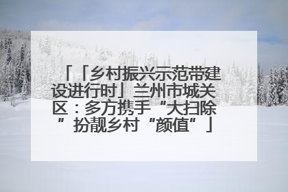 「乡村振兴示范带建设进行时」兰州市城关区：多方携手“大扫除”扮靓乡村“颜值”