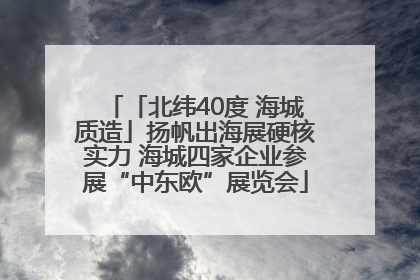 「北纬40度 海城质造」扬帆出海展硬核实力 海城四家企业参展“中东欧”展览会
