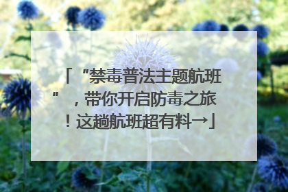 “禁毒普法主题航班”，带你开启防毒之旅！这趟航班超有料→