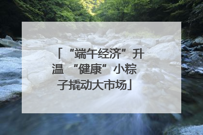“端午经济”升温 “健康”小粽子撬动大市场