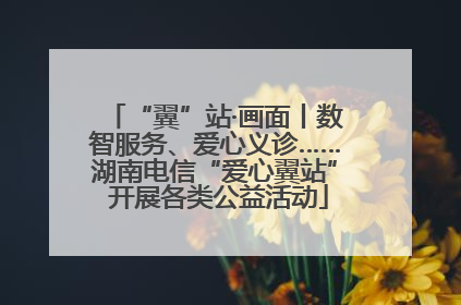 “翼”站·画面丨数智服务、爱心义诊……湖南电信“爱心翼站” 开展各类公益活动