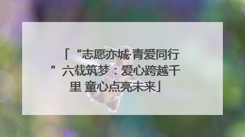 “志愿亦城·青爱同行”六载筑梦：爱心跨越千里 童心点亮未来