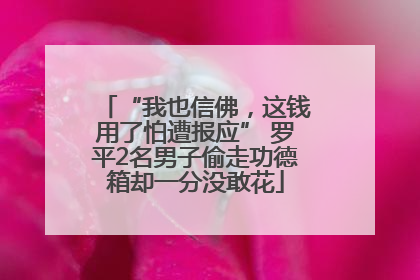 “我也信佛，这钱用了怕遭报应” 罗平2名男子偷走功德箱却一分没敢花