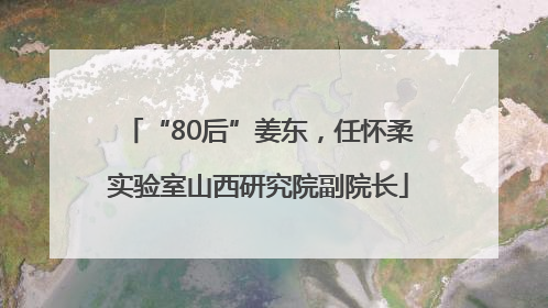 “80后”姜东，任怀柔实验室山西研究院副院长