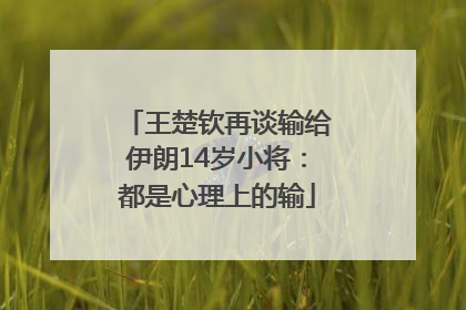 王楚钦再谈输给伊朗14岁小将：都是心理上的输