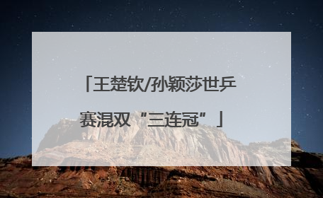 王楚钦/孙颖莎世乒赛混双“三连冠”