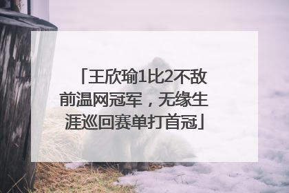 王欣瑜1比2不敌前温网冠军，无缘生涯巡回赛单打首冠