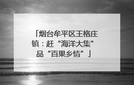 烟台牟平区王格庄镇：赶“海洋大集” 品“百果乡情”