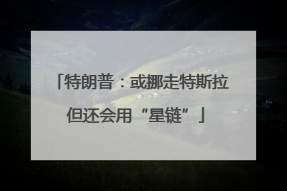 特朗普：或挪走特斯拉 但还会用“星链”