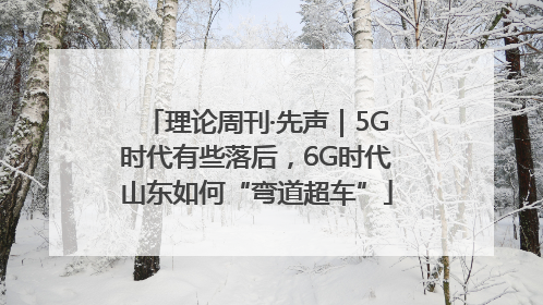 理论周刊·先声｜5G时代有些落后，6G时代山东如何“弯道超车”