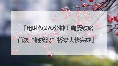 用时仅270分钟！鹰厦铁路首次“钢换混”桥梁大修完成