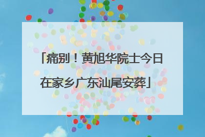 痛别！黄旭华院士今日在家乡广东汕尾安葬