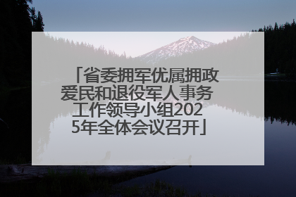 省委拥军优属拥政爱民和退役军人事务工作领导小组2025年全体会议召开