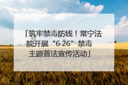 筑牢禁毒防线！常宁法院开展“6·26”禁毒主题普法宣传活动