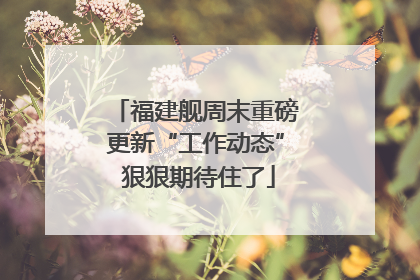 福建舰周末重磅更新“工作动态” 狠狠期待住了