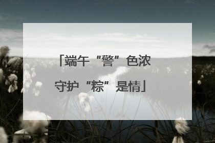 端午“警”色浓 守护“粽”是情