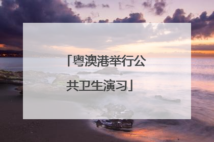 粤澳港举行公共卫生演习