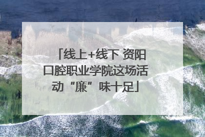 线上+线下 资阳口腔职业学院这场活动“廉”味十足