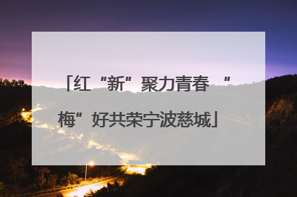 红“新”聚力青春 “梅”好共荣宁波慈城
