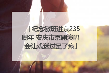 纪念徽班进京235周年 安庆市京剧演唱会让戏迷过足了瘾
