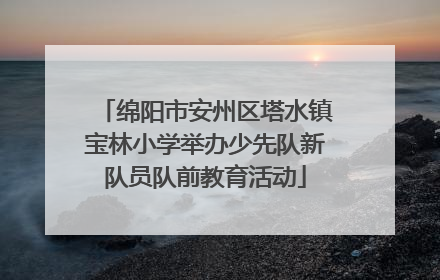 绵阳市安州区塔水镇宝林小学举办少先队新队员队前教育活动
