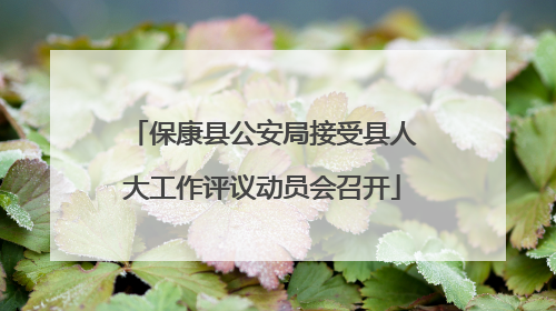 保康县公安局接受县人大工作评议动员会召开