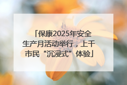 保康2025年安全生产月活动举行，上千市民“沉浸式”体验