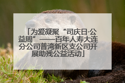 为爱凝聚“司庆日·公益周”——百年人寿大连分公司普湾新区支公司开展助残公益活动