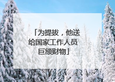 为提拔，他送给国家工作人员巨额财物