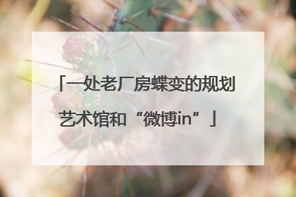 一处老厂房蝶变的规划艺术馆和“微博in”