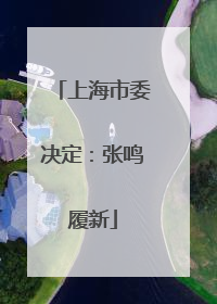 上海市委决定：张鸣履新