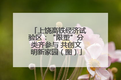 上饶高铁经济试验区：“限塑”分类齐参与 共创文明新家园（图）