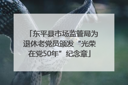 东平县市场监管局为退休老党员颁发“光荣在党50年”纪念章