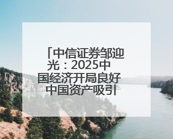 中信证券邹迎光：2025中国经济开局良好 中国资产吸引力持续提升