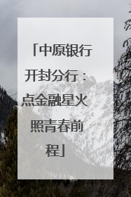 中原银行开封分行：点金融星火 照青春前程