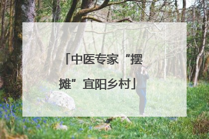 中医专家“摆摊”宜阳乡村