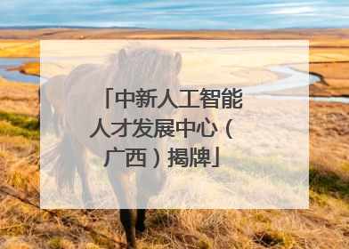 中新人工智能人才发展中心（广西）揭牌