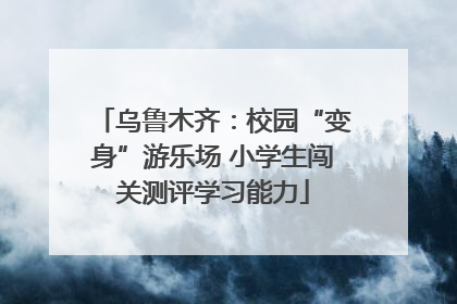 乌鲁木齐：校园“变身”游乐场 小学生闯关测评学习能力