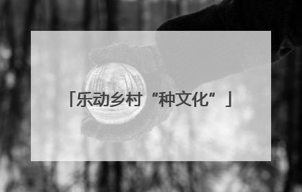 乐动乡村“种文化”