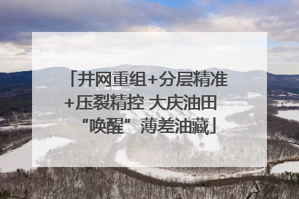 井网重组+分层精准+压裂精控 大庆油田“唤醒”薄差油藏