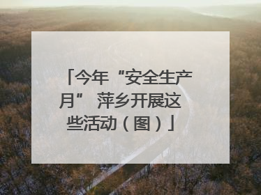 今年“安全生产月” 萍乡开展这些活动（图）