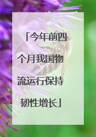 今年前四个月我国物流运行保持韧性增长