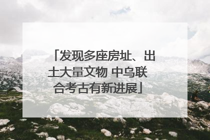 发现多座房址、出土大量文物 中乌联合考古有新进展
