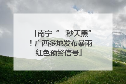 南宁“一秒天黑”！广西多地发布暴雨红色预警信号