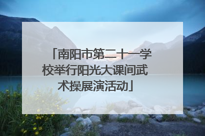 南阳市第二十一学校举行阳光大课间武术操展演活动