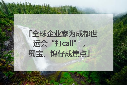 全球企业家为成都世运会“打call”，蜀宝、锦仔成焦点