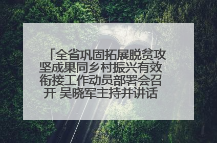全省巩固拓展脱贫攻坚成果同乡村振兴有效衔接工作动员部署会召开 吴晓军主持并讲话 罗东川作安排部署