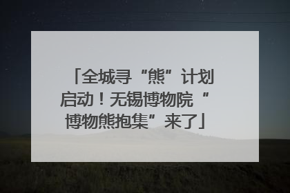 全城寻“熊”计划启动！无锡博物院“博物熊抱集”来了