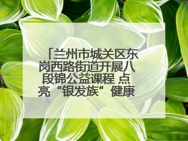 兰州市城关区东岗西路街道开展八段锦公益课程 点亮“银发族”健康活力生活